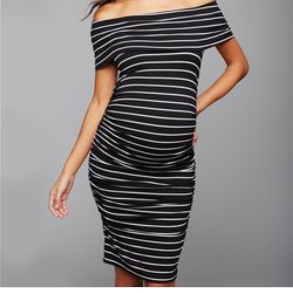 Ripe Maternity off the shoulder  dress